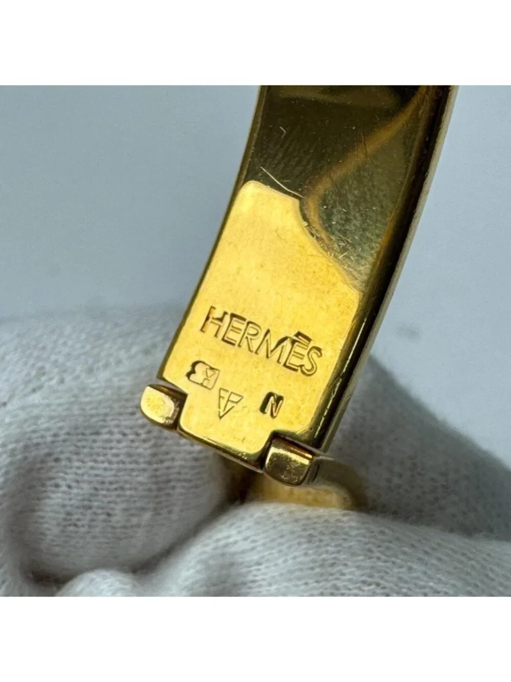 Hermes Clic Clac Bracelet Black Gold